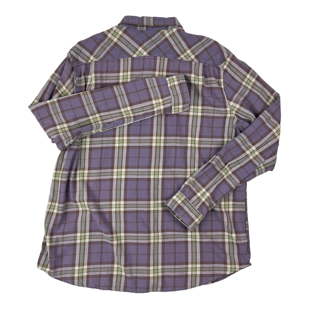 Denim & Supply Ralph Lauren Purple Green White Plaid L/S Button Up Mens 2XL XXL - Picture 2 of 5